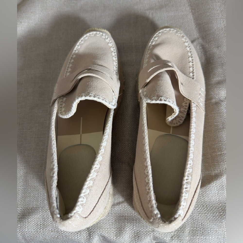 Dolce Vita Janine Platform Sneaker Loafer Women's Bone Nude Suede - Picture 5 of 10